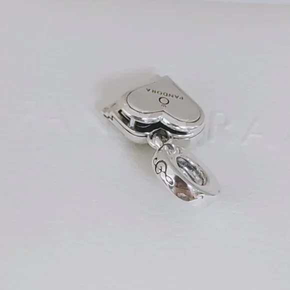 Pandora Grand Piano Heart Dangle Charm S925 Sterling Silver with box - Picture 8 of 9
